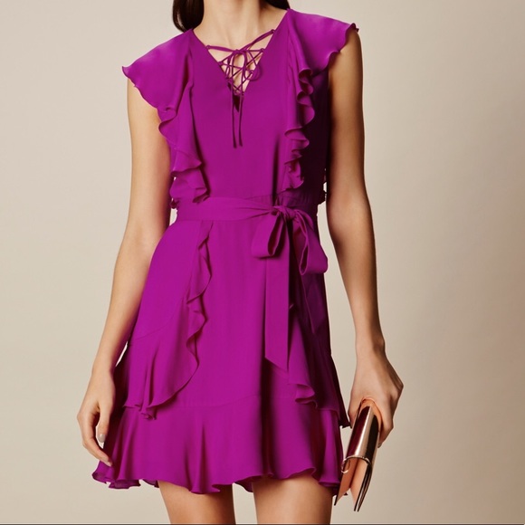 karen millen tiered hem dress